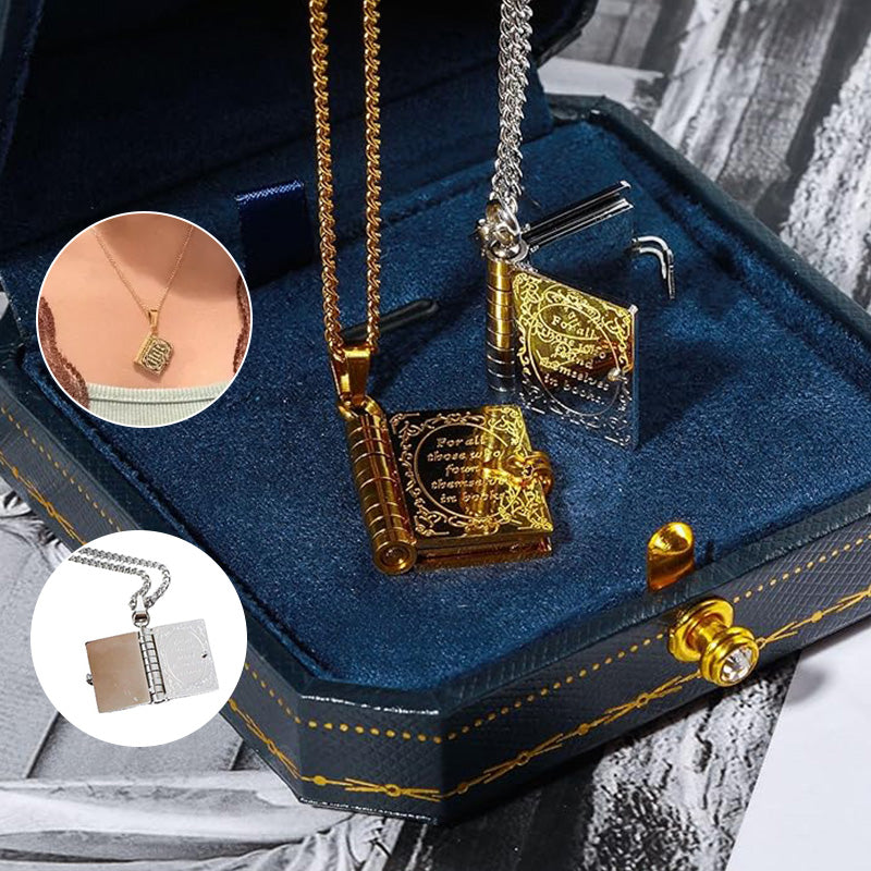 Openable Book Necklace
