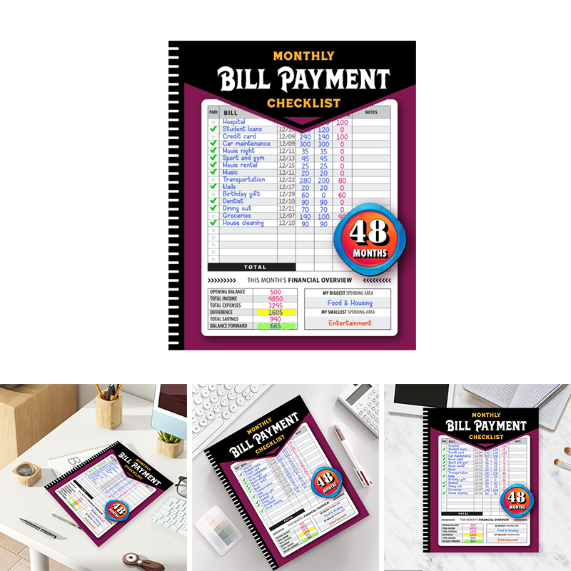 【Up to 60% off】Bill Payment Management Book