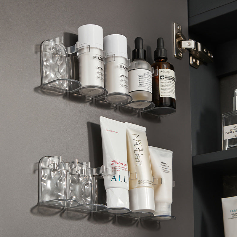 Transparent Row Plastic Wall Rack