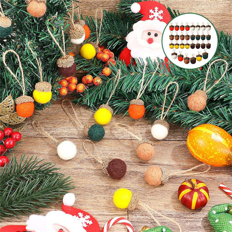 Wool Felt Acorn Ornaments