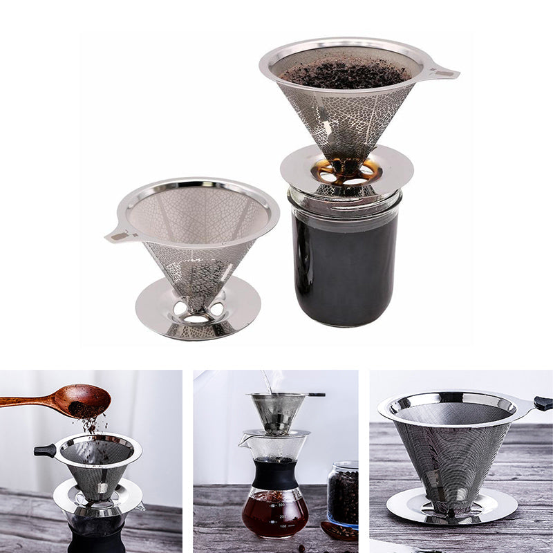 Stainless Steel Pour Over Drip Coffee Filter for Mason Jars