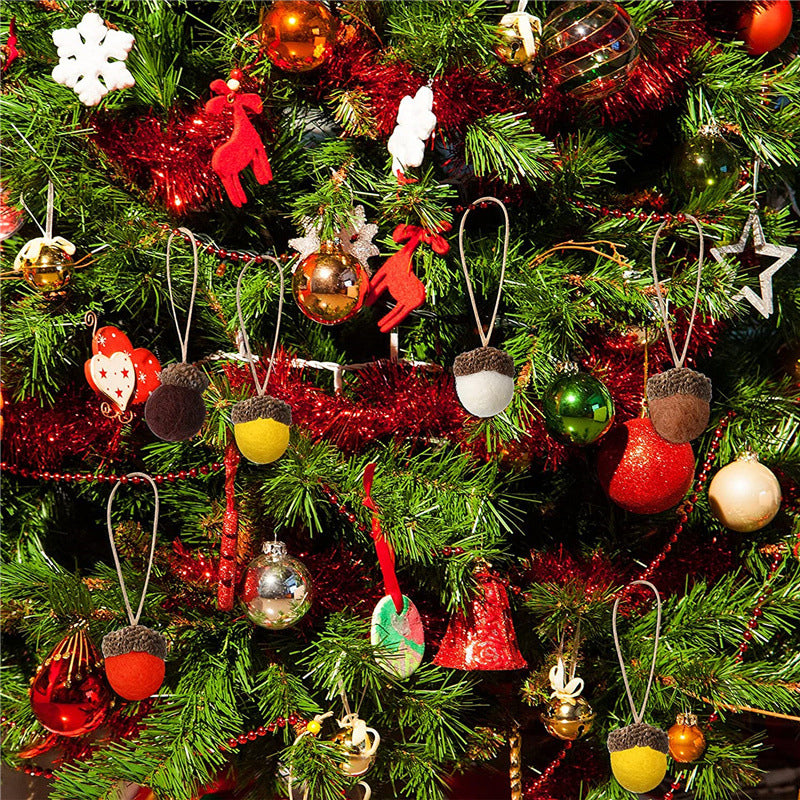 Wool Felt Acorn Ornaments