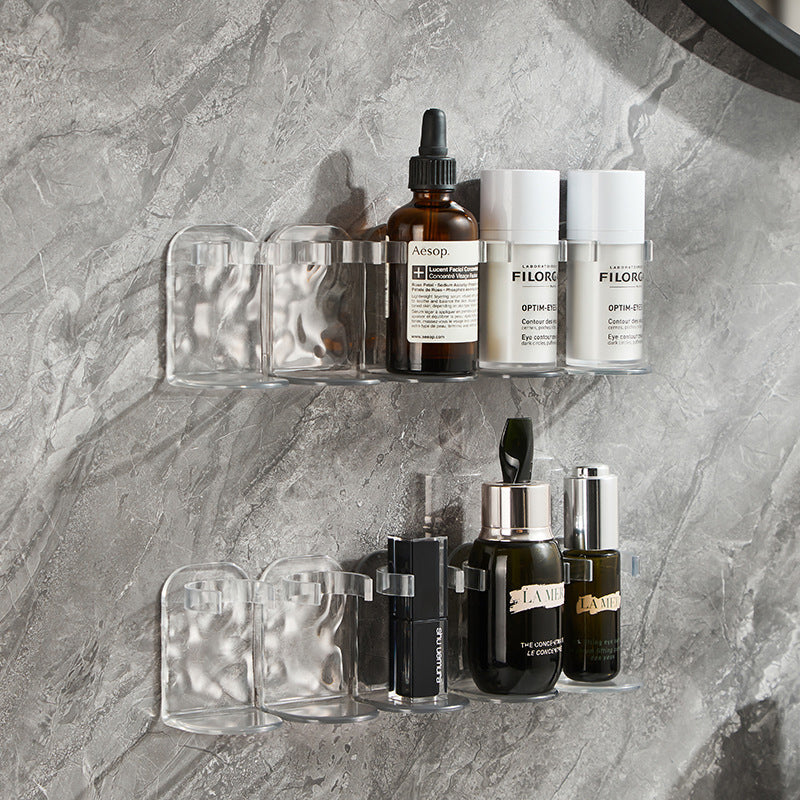 Transparent Row Plastic Wall Rack