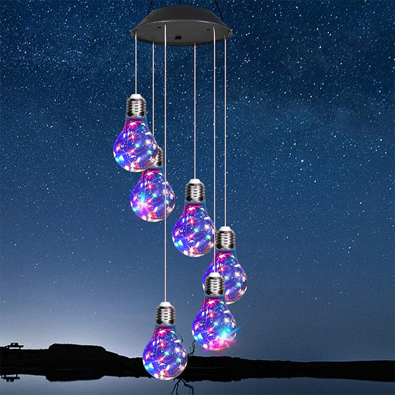 Solar-Powered LED Wind Chime Light