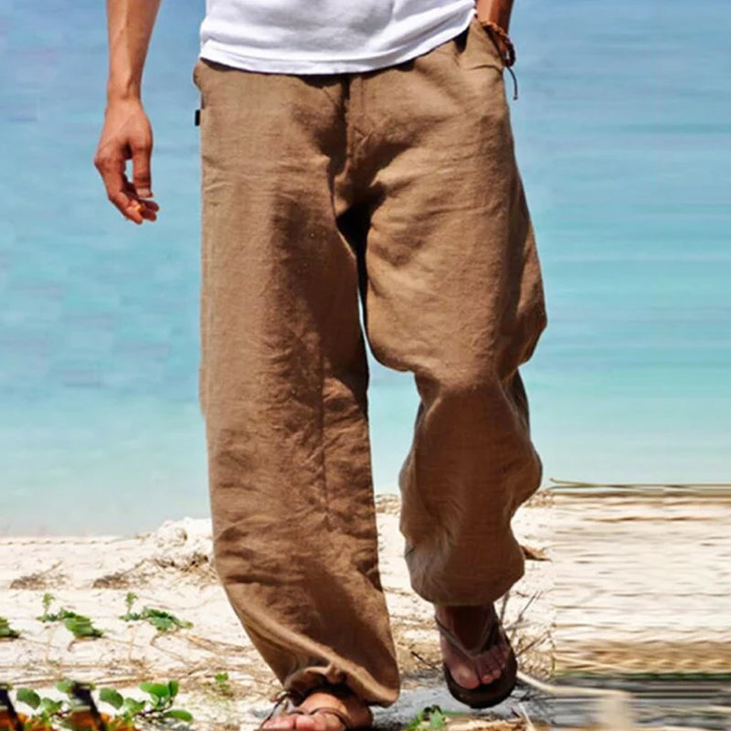 Mens Summer Beach Loose Pants