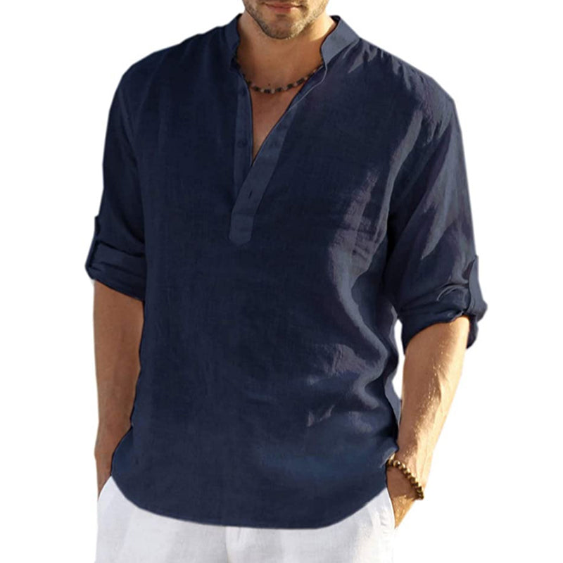 Men's Cotton Linen Hippie Casual T-Shirt