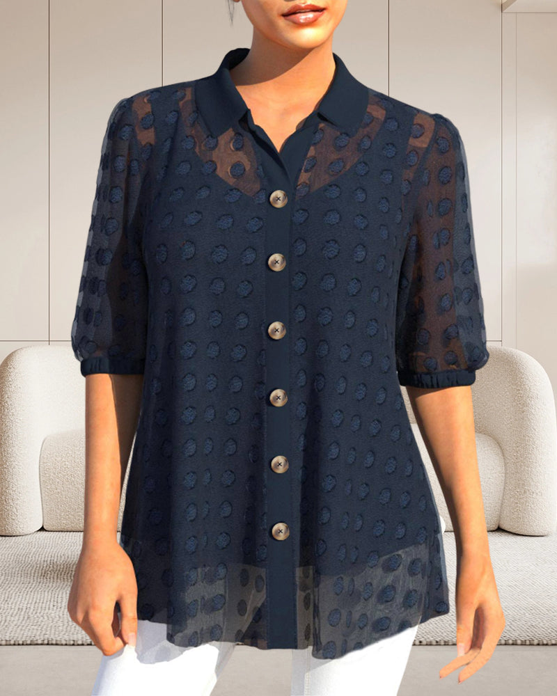 Sling Chiffon Shirt Two-Piece Set