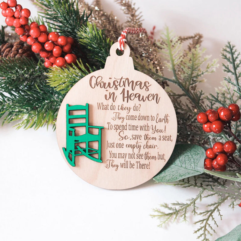 Heavenly Chair Christmas Memorial Charm