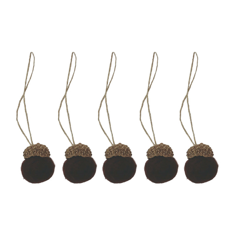 Wool Felt Acorn Ornaments