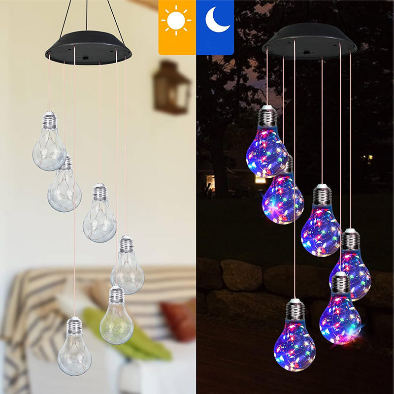 Solar-Powered LED Wind Chime Light
