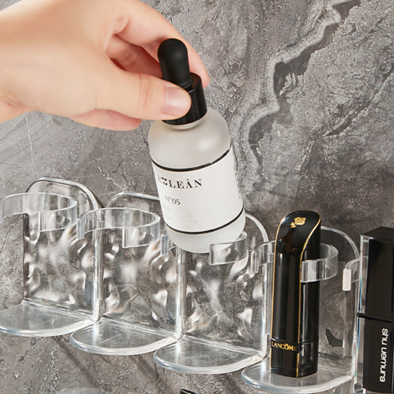 Transparent Row Plastic Wall Rack