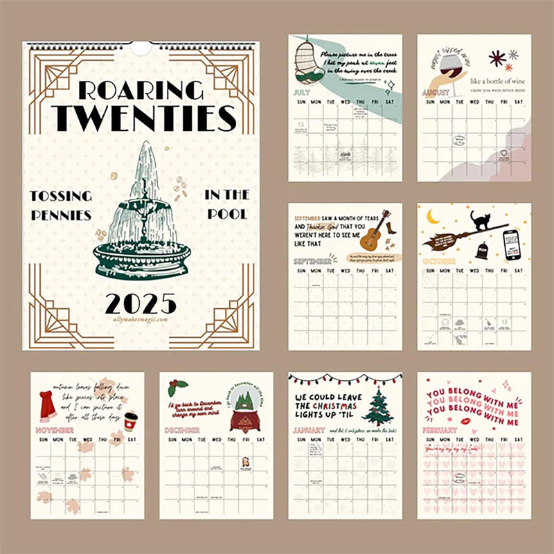 2025 TS Lyrics Wall Calendar