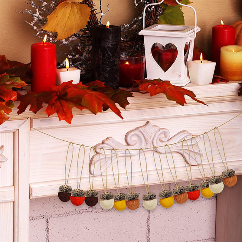 Wool Felt Acorn Ornaments