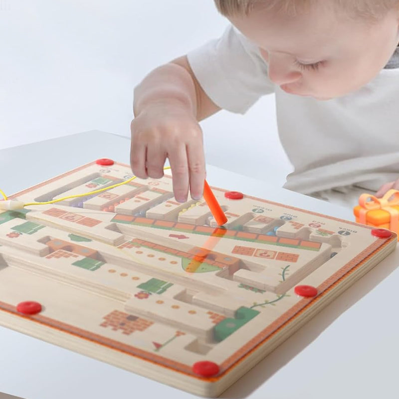 Magnetic Wooden Maze Toy Set