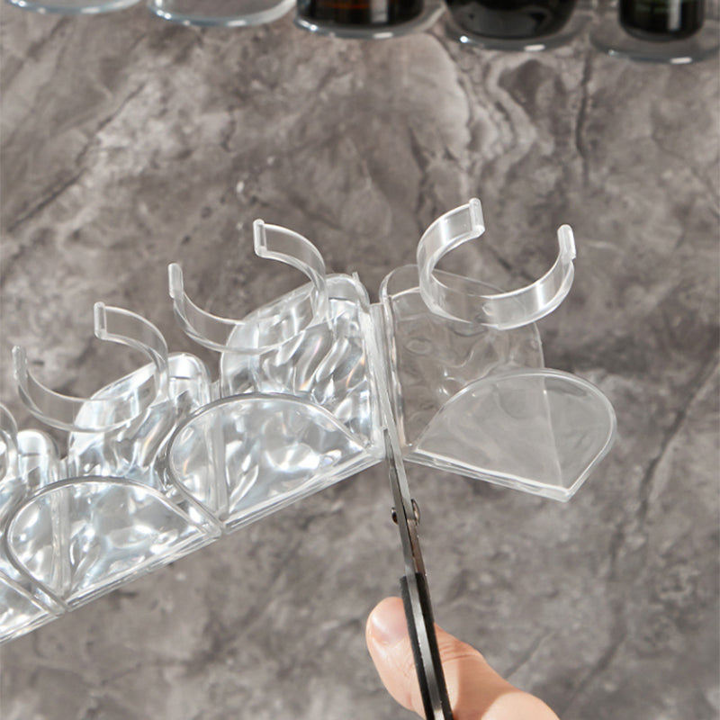 Transparent Row Plastic Wall Rack