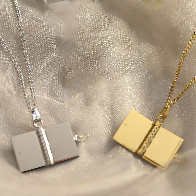 Openable Book Necklace