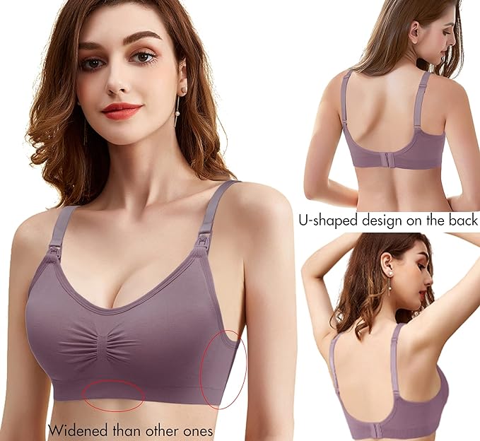 Nursing Bras for Breastfeeding  Seamless Maternity Bras Pregnancy Sleep Bralette