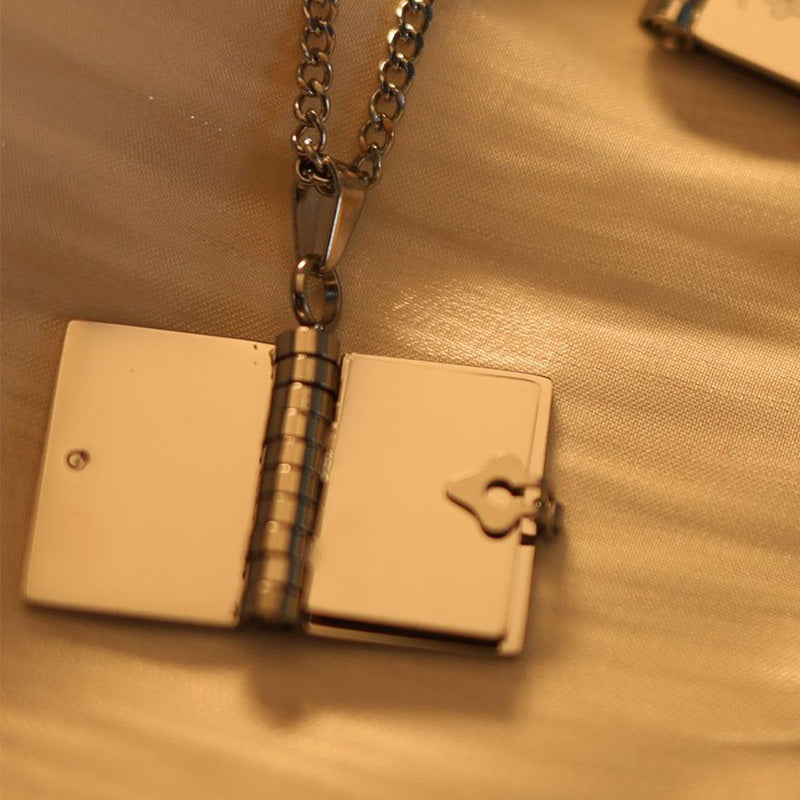 Openable Book Necklace