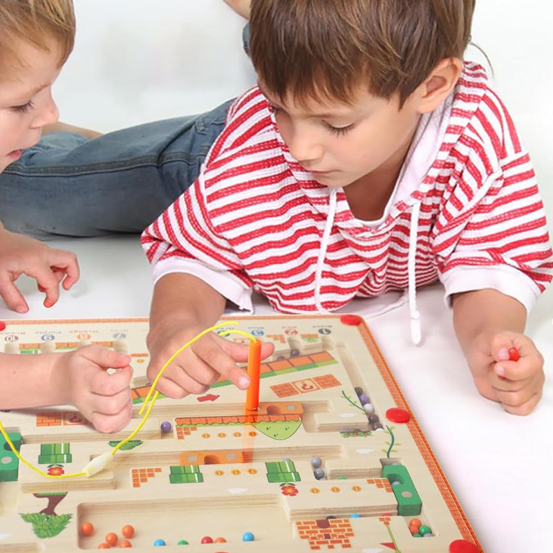 Magnetic Wooden Maze Toy Set