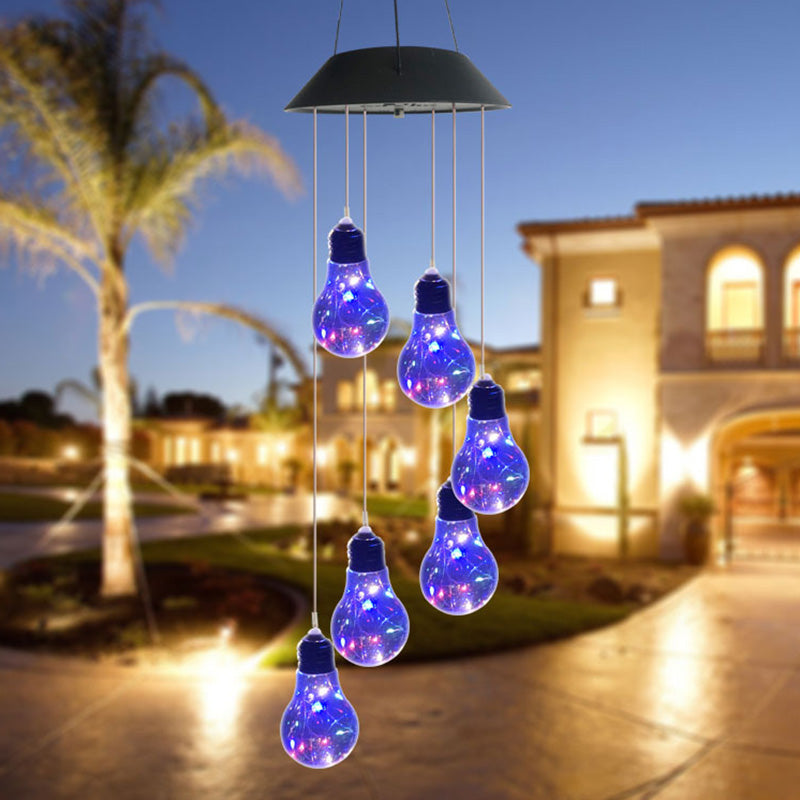 Solar-Powered LED Wind Chime Light