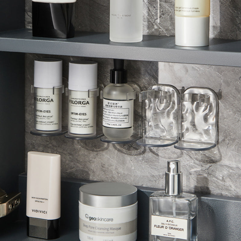 Transparent Row Plastic Wall Rack