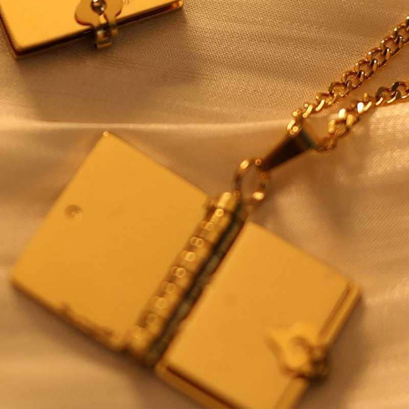 Openable Book Necklace