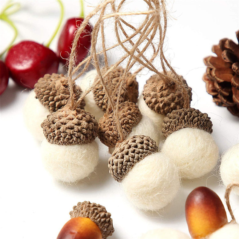 Wool Felt Acorn Ornaments
