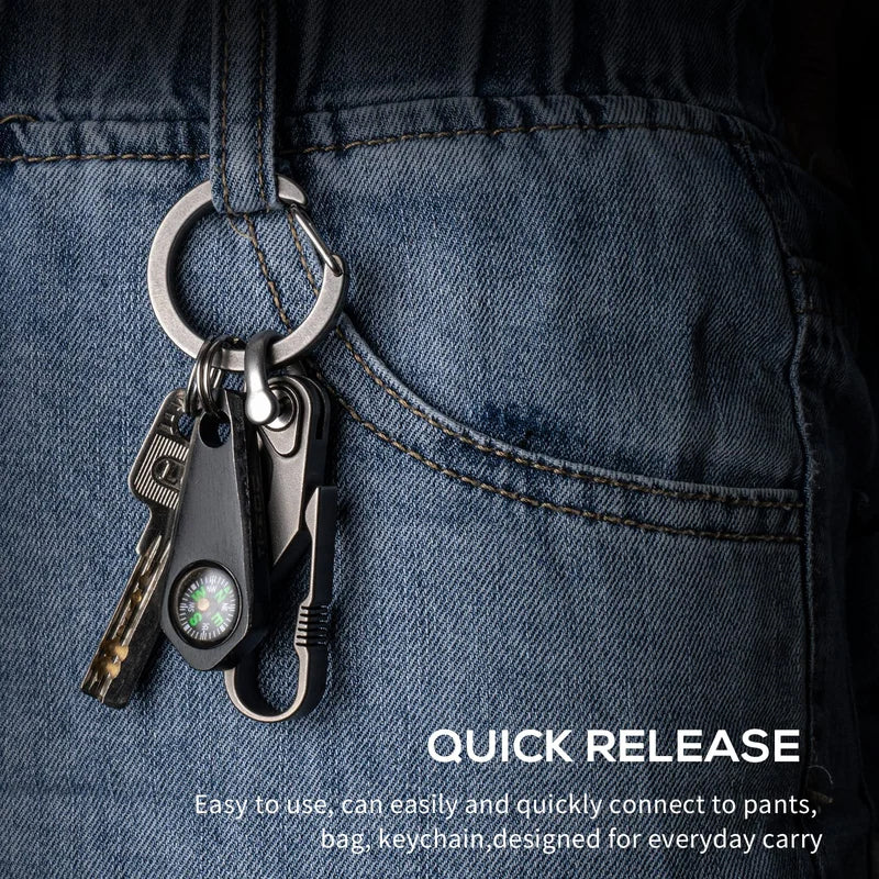 Round Carabiner Keychain Clip