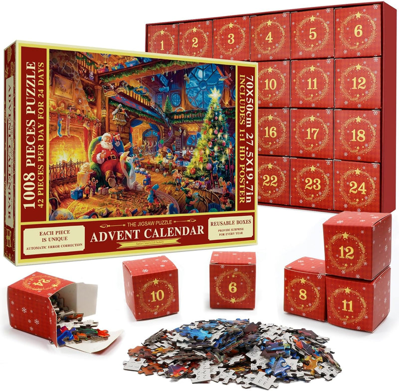 Christmas Advent Calendar Jigsaw Puzzle 1000pcs