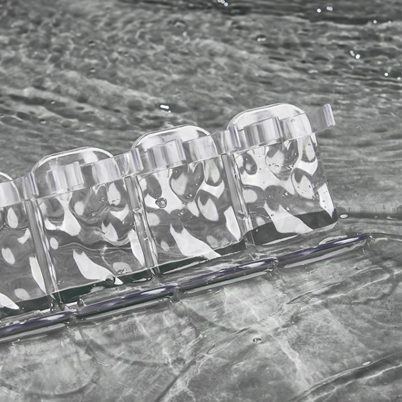 Transparent Row Plastic Wall Rack