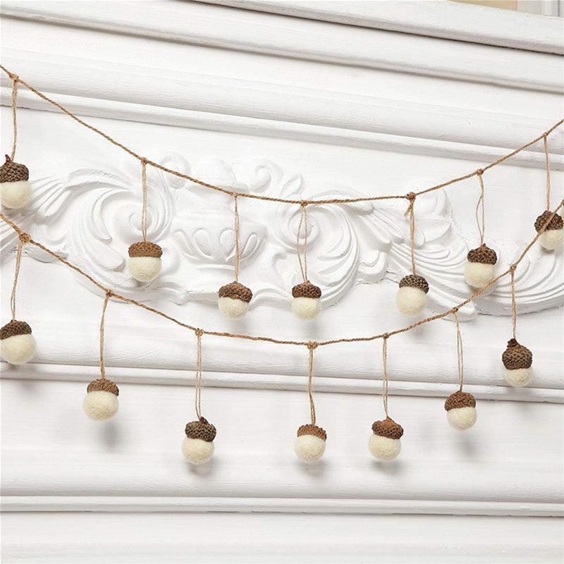 Wool Felt Acorn Ornaments