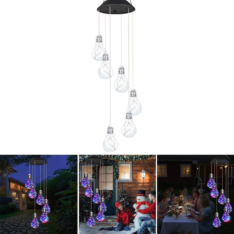 Solar-Powered LED Wind Chime Light