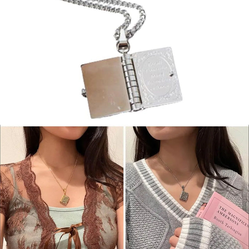Openable Book Necklace