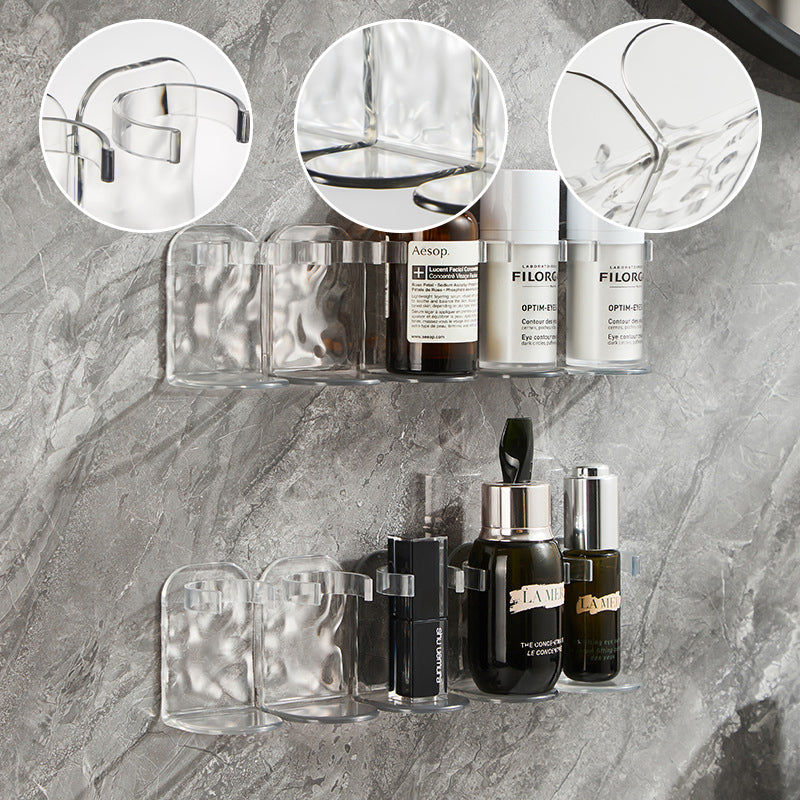 Transparent Row Plastic Wall Rack