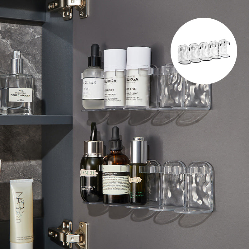 Transparent Row Plastic Wall Rack
