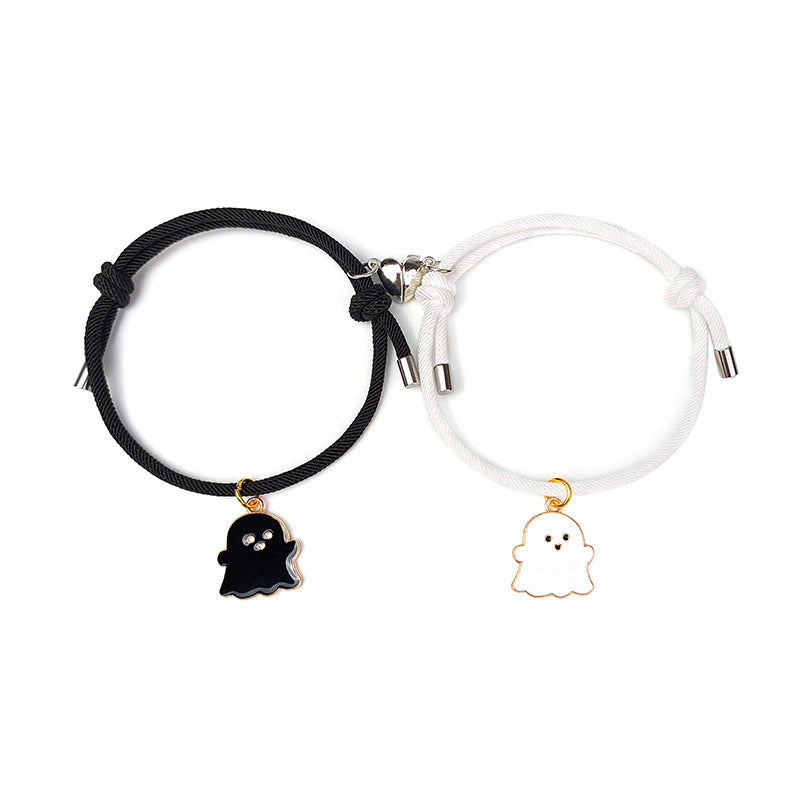 Cute Halloween Heart Magnetic Couple Matching Bracelet