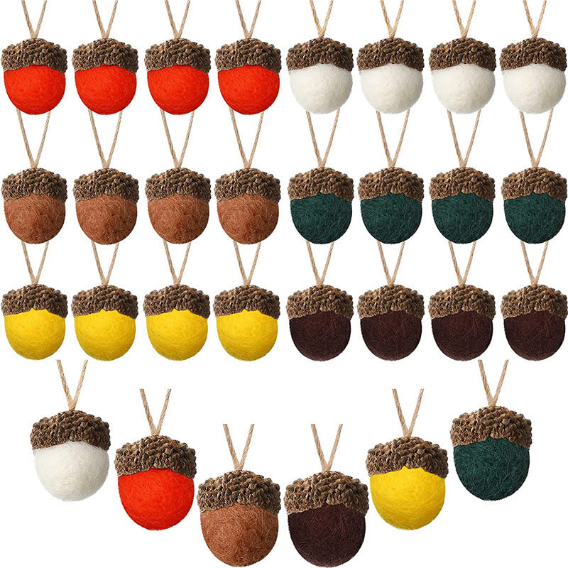 Wool Felt Acorn Ornaments