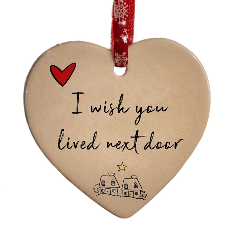 Christamas Sale - Ceramic Heart Hanging Ornament