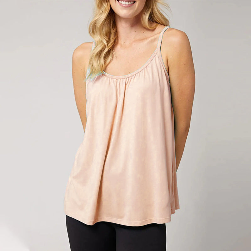 Loose Fitting Tank Top With Built-in Bra
