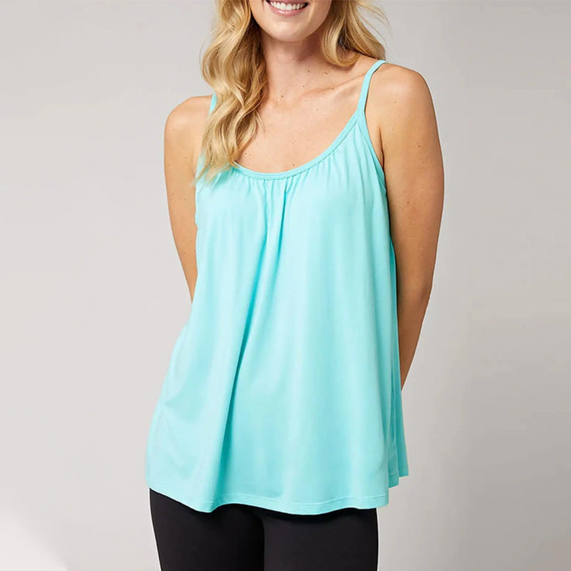 Loose Fitting Tank Top With Built-in Bra