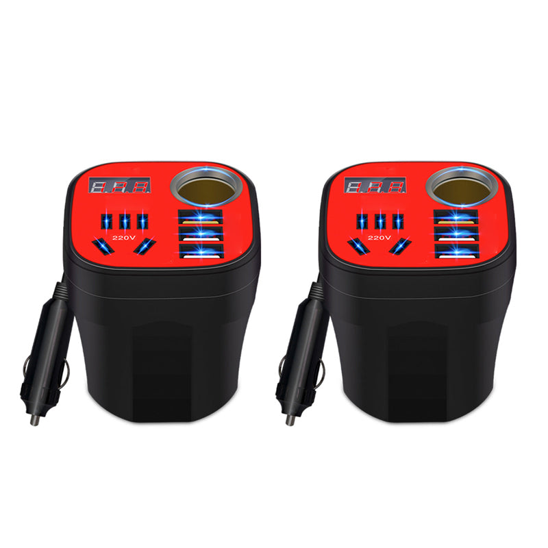 Car Mounted Cup Type Inverter Converter QC Charger