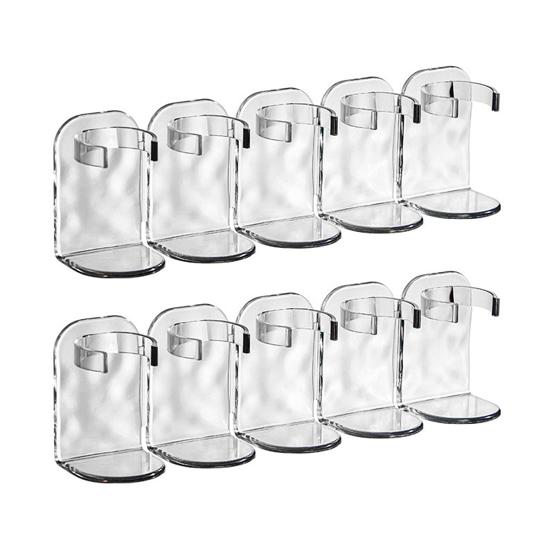 Transparent Row Plastic Wall Rack