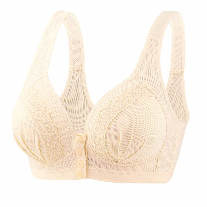 Front Button Breathable Skin-Friendly Bra
