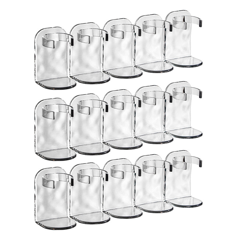 Transparent Row Plastic Wall Rack