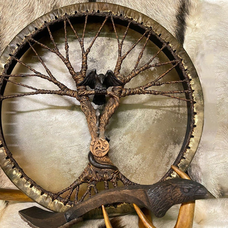 Shamanic Drum 'Tree of Life' Instrumental Ornament
