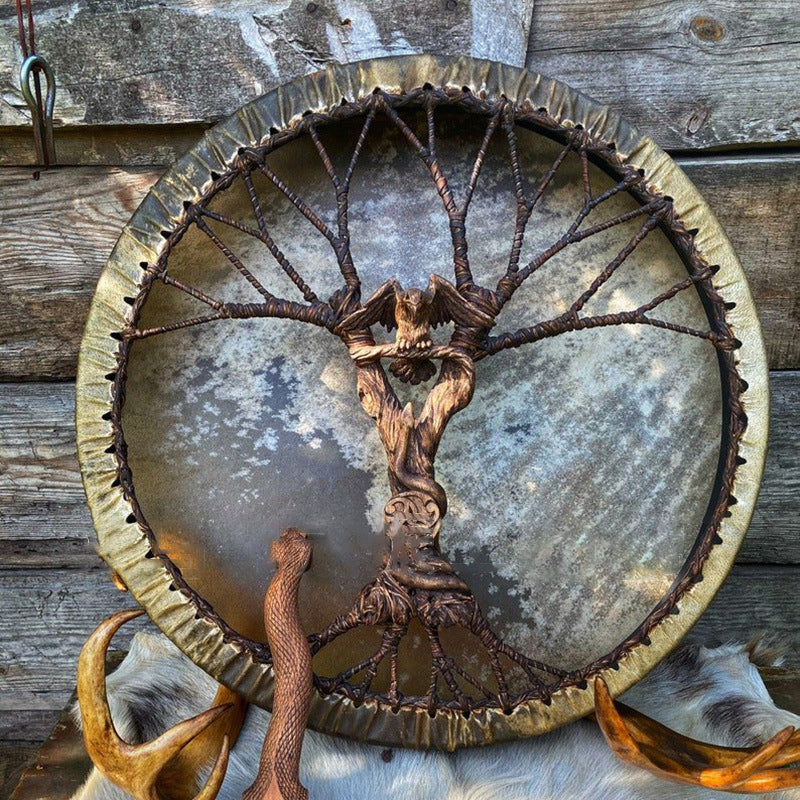 Shamanic Drum 'Tree of Life' Instrumental Ornament