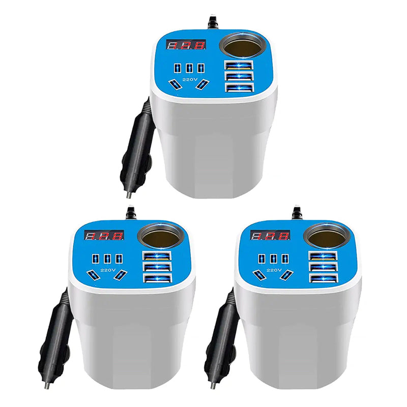 Car Mounted Cup Type Inverter Converter QC Charger