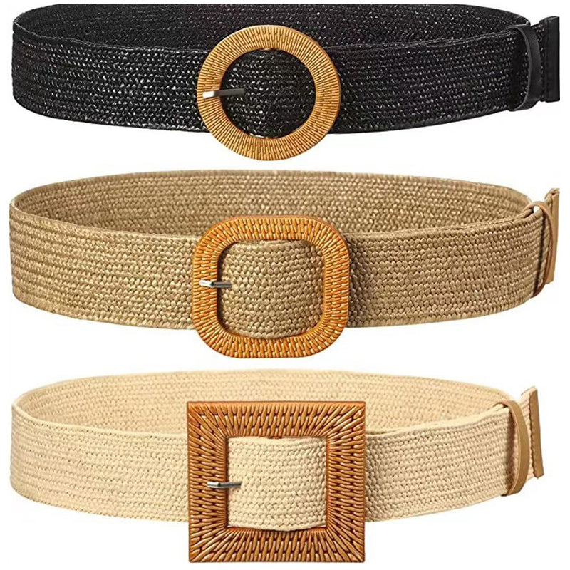 Fashion Vintage Boho Straw Woven Belt
