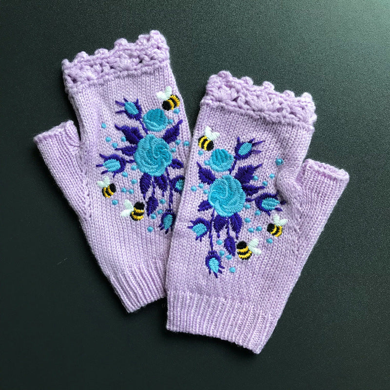 Hand Embroidered Gloves