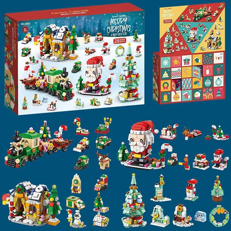 Advent Calendar Kids With Christmas Building Blocks